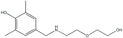 4-({[2-(2-hydroxyethoxy)ethyl]amino}methyl)-2,6-dimethylphenol Struktur