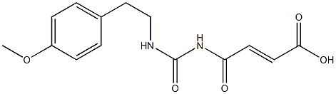4-({[2-(4-methoxyphenyl)ethyl]carbamoyl}amino)-4-oxobut-2-enoic acid 化学構造式