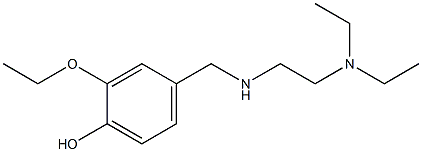 4-({[2-(diethylamino)ethyl]amino}methyl)-2-ethoxyphenol 化学構造式