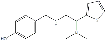 4-({[2-(dimethylamino)-2-(thiophen-2-yl)ethyl]amino}methyl)phenol 结构式