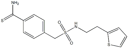 4-({[2-(thiophen-2-yl)ethyl]sulfamoyl}methyl)benzene-1-carbothioamide Struktur