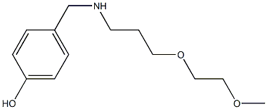 4-({[3-(2-methoxyethoxy)propyl]amino}methyl)phenol 化学構造式