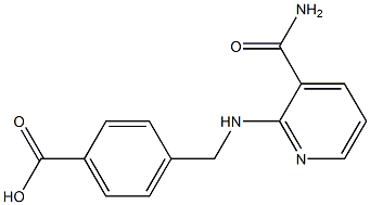 4-({[3-(aminocarbonyl)pyridin-2-yl]amino}methyl)benzoic acid Struktur