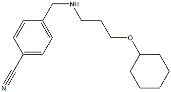 4-({[3-(cyclohexyloxy)propyl]amino}methyl)benzonitrile,,结构式