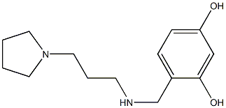 4-({[3-(pyrrolidin-1-yl)propyl]amino}methyl)benzene-1,3-diol Structure