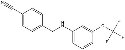4-({[3-(trifluoromethoxy)phenyl]amino}methyl)benzonitrile Struktur
