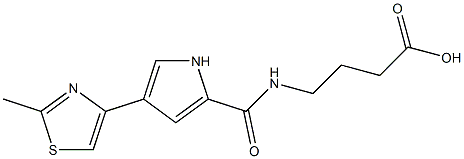 4-({[4-(2-methyl-1,3-thiazol-4-yl)-1H-pyrrol-2-yl]carbonyl}amino)butanoic acid Struktur