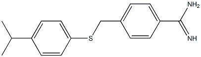 4-({[4-(propan-2-yl)phenyl]sulfanyl}methyl)benzene-1-carboximidamide,,结构式