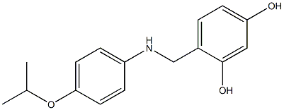 4-({[4-(propan-2-yloxy)phenyl]amino}methyl)benzene-1,3-diol Structure