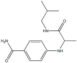 4-({1-[(2-methylpropyl)carbamoyl]ethyl}amino)benzamide Structure