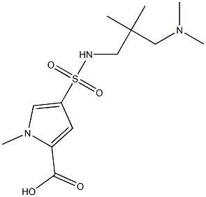 4-({2-[(dimethylamino)methyl]-2-methylpropyl}sulfamoyl)-1-methyl-1H-pyrrole-2-carboxylic acid Structure