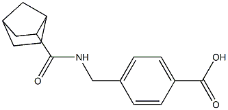 4-({bicyclo[2.2.1]heptan-2-ylformamido}methyl)benzoic acid Struktur