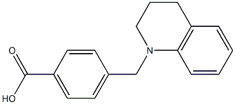 4-(1,2,3,4-tetrahydroquinolin-1-ylmethyl)benzoic acid 化学構造式