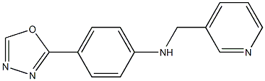 4-(1,3,4-oxadiazol-2-yl)-N-(pyridin-3-ylmethyl)aniline,,结构式