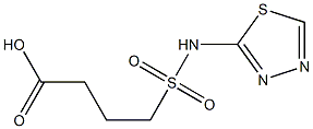 4-(1,3,4-thiadiazol-2-ylsulfamoyl)butanoic acid,,结构式