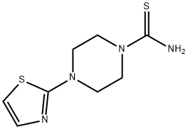 4-(1,3-thiazol-2-yl)piperazine-1-carbothioamide 化学構造式