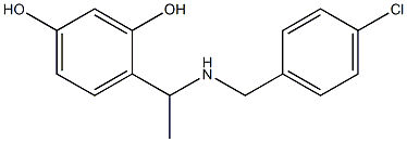 4-(1-{[(4-chlorophenyl)methyl]amino}ethyl)benzene-1,3-diol,,结构式