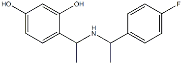 4-(1-{[1-(4-fluorophenyl)ethyl]amino}ethyl)benzene-1,3-diol Struktur