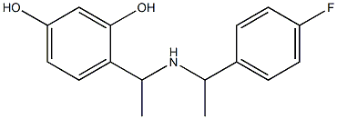 4-(1-{[1-(4-fluorophenyl)ethyl]amino}ethyl)benzene-1,3-diol 结构式