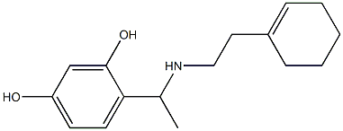 4-(1-{[2-(cyclohex-1-en-1-yl)ethyl]amino}ethyl)benzene-1,3-diol Structure