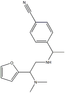 4-(1-{[2-(dimethylamino)-2-(furan-2-yl)ethyl]amino}ethyl)benzonitrile 结构式