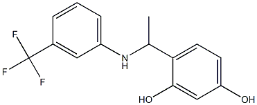  4-(1-{[3-(trifluoromethyl)phenyl]amino}ethyl)benzene-1,3-diol