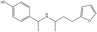 4-(1-{[4-(furan-2-yl)butan-2-yl]amino}ethyl)phenol,,结构式