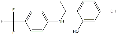 4-(1-{[4-(trifluoromethyl)phenyl]amino}ethyl)benzene-1,3-diol Struktur