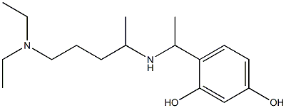 4-(1-{[5-(diethylamino)pentan-2-yl]amino}ethyl)benzene-1,3-diol 化学構造式