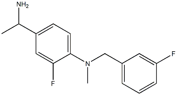 4-(1-aminoethyl)-2-fluoro-N-[(3-fluorophenyl)methyl]-N-methylaniline Structure