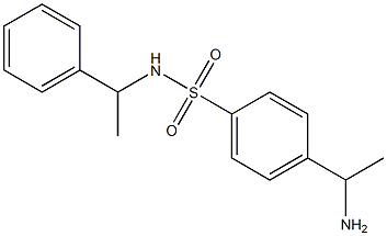 4-(1-aminoethyl)-N-(1-phenylethyl)benzene-1-sulfonamide Structure