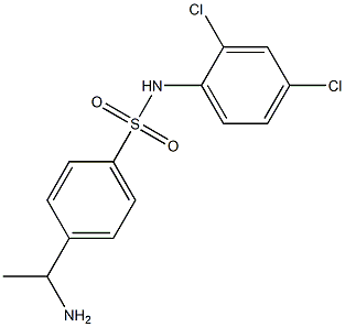 4-(1-aminoethyl)-N-(2,4-dichlorophenyl)benzene-1-sulfonamide Struktur