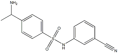 4-(1-aminoethyl)-N-(3-cyanophenyl)benzene-1-sulfonamide 结构式