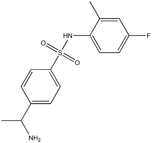4-(1-aminoethyl)-N-(4-fluoro-2-methylphenyl)benzene-1-sulfonamide Structure