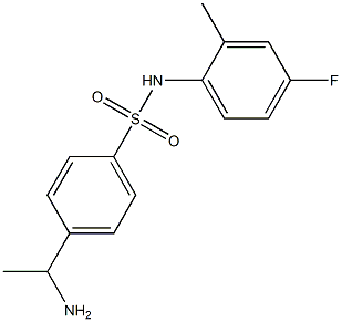 4-(1-aminoethyl)-N-(4-fluoro-2-methylphenyl)benzene-1-sulfonamide,,结构式