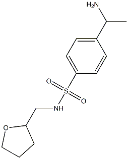 4-(1-aminoethyl)-N-(oxolan-2-ylmethyl)benzene-1-sulfonamide