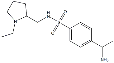 4-(1-aminoethyl)-N-[(1-ethylpyrrolidin-2-yl)methyl]benzene-1-sulfonamide Structure