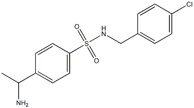 4-(1-aminoethyl)-N-[(4-chlorophenyl)methyl]benzene-1-sulfonamide Structure