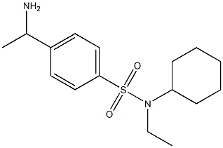4-(1-aminoethyl)-N-cyclohexyl-N-ethylbenzene-1-sulfonamide Struktur