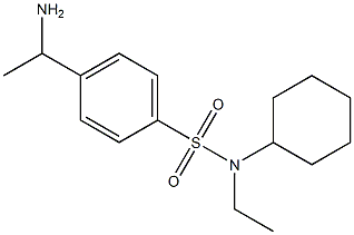 4-(1-aminoethyl)-N-cyclohexyl-N-ethylbenzene-1-sulfonamide 化学構造式