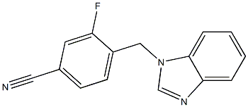 4-(1H-benzimidazol-1-ylmethyl)-3-fluorobenzonitrile Struktur