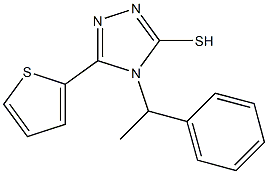 4-(1-phenylethyl)-5-(thiophen-2-yl)-4H-1,2,4-triazole-3-thiol Struktur