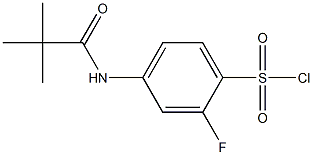 4-(2,2-dimethylpropanamido)-2-fluorobenzene-1-sulfonyl chloride Structure