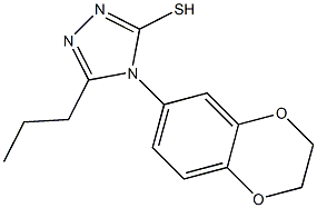 4-(2,3-dihydro-1,4-benzodioxin-6-yl)-5-propyl-4H-1,2,4-triazole-3-thiol 结构式