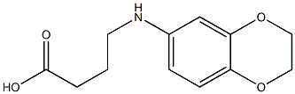 4-(2,3-dihydro-1,4-benzodioxin-6-ylamino)butanoic acid Structure