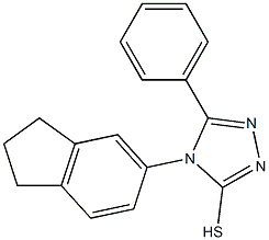 4-(2,3-dihydro-1H-inden-5-yl)-5-phenyl-4H-1,2,4-triazole-3-thiol Structure