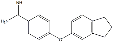 4-(2,3-dihydro-1H-inden-5-yloxy)benzene-1-carboximidamide Structure