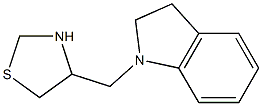 4-(2,3-dihydro-1H-indol-1-ylmethyl)-1,3-thiazolidine,,结构式