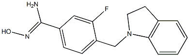  4-(2,3-dihydro-1H-indol-1-ylmethyl)-3-fluoro-N'-hydroxybenzenecarboximidamide