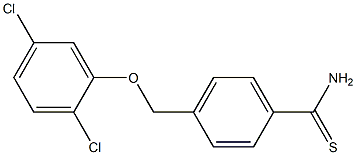 4-(2,5-dichlorophenoxymethyl)benzene-1-carbothioamide 化学構造式